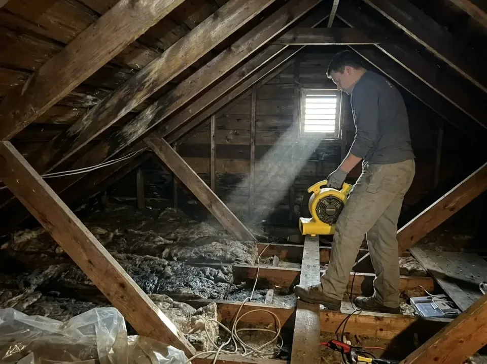 attic-water-damage-drying-proc-007 — frequently asked questions, Emergency Water Extraction & 24/7 Flood Response in Philips…